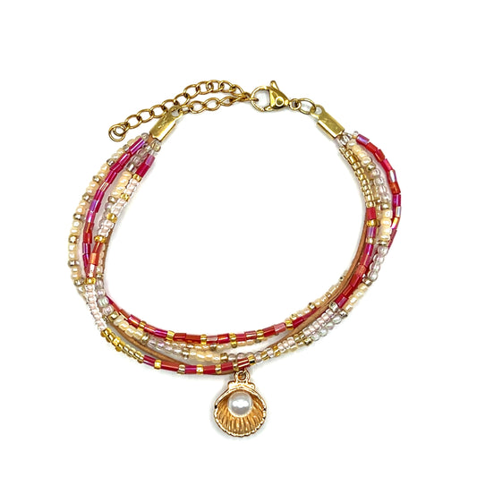 Fashion Shell Multi Strand Bracelet