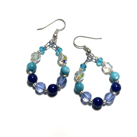 Blue Vintage Beaded Earring