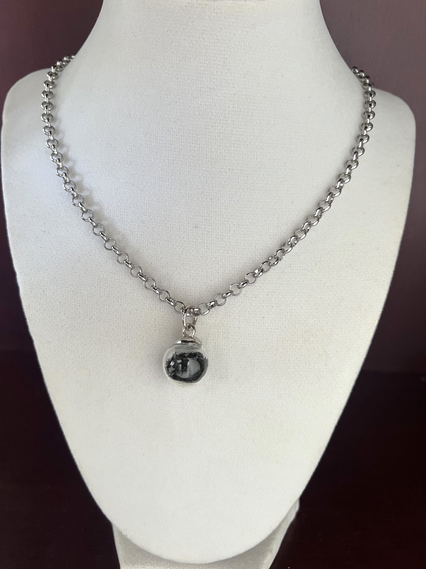 Gothic Glass Ball Pendant Necklace