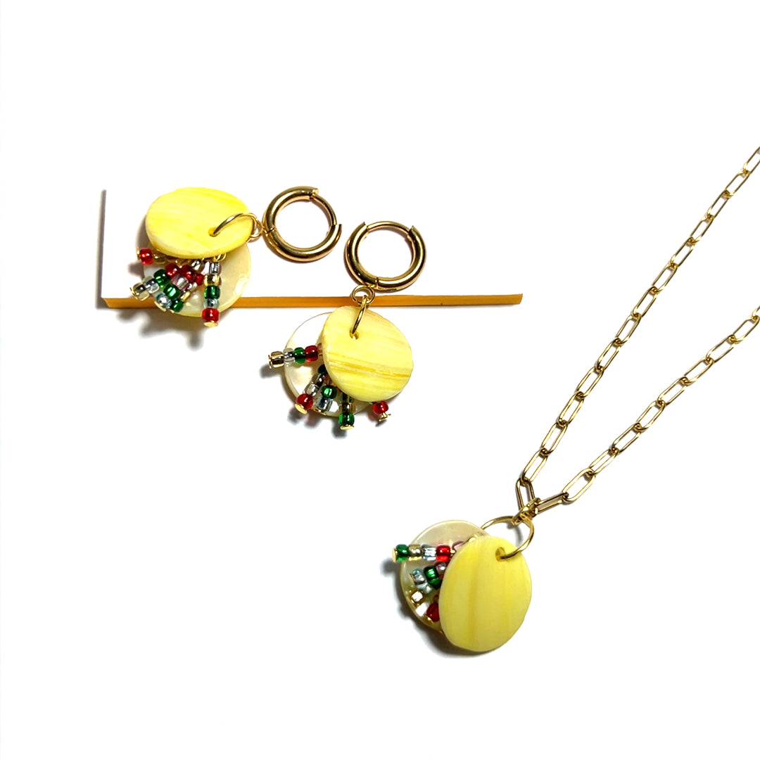 Tacos Earrings and Necklace Set