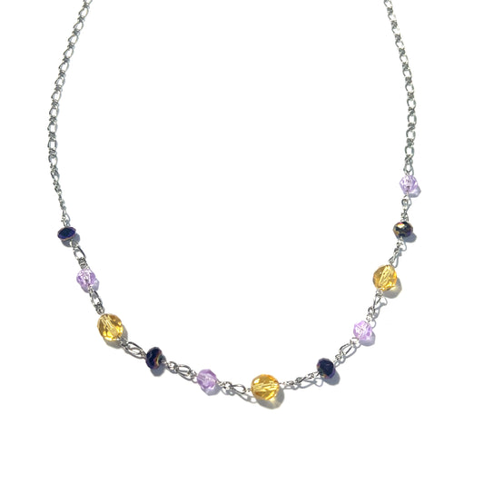 Faceted Rondelle Beads Necklace