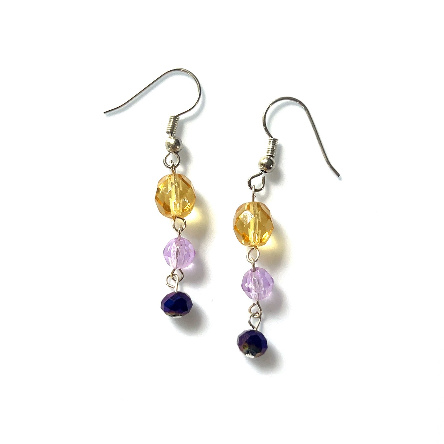 Faceted Rondelle Beads Earrings