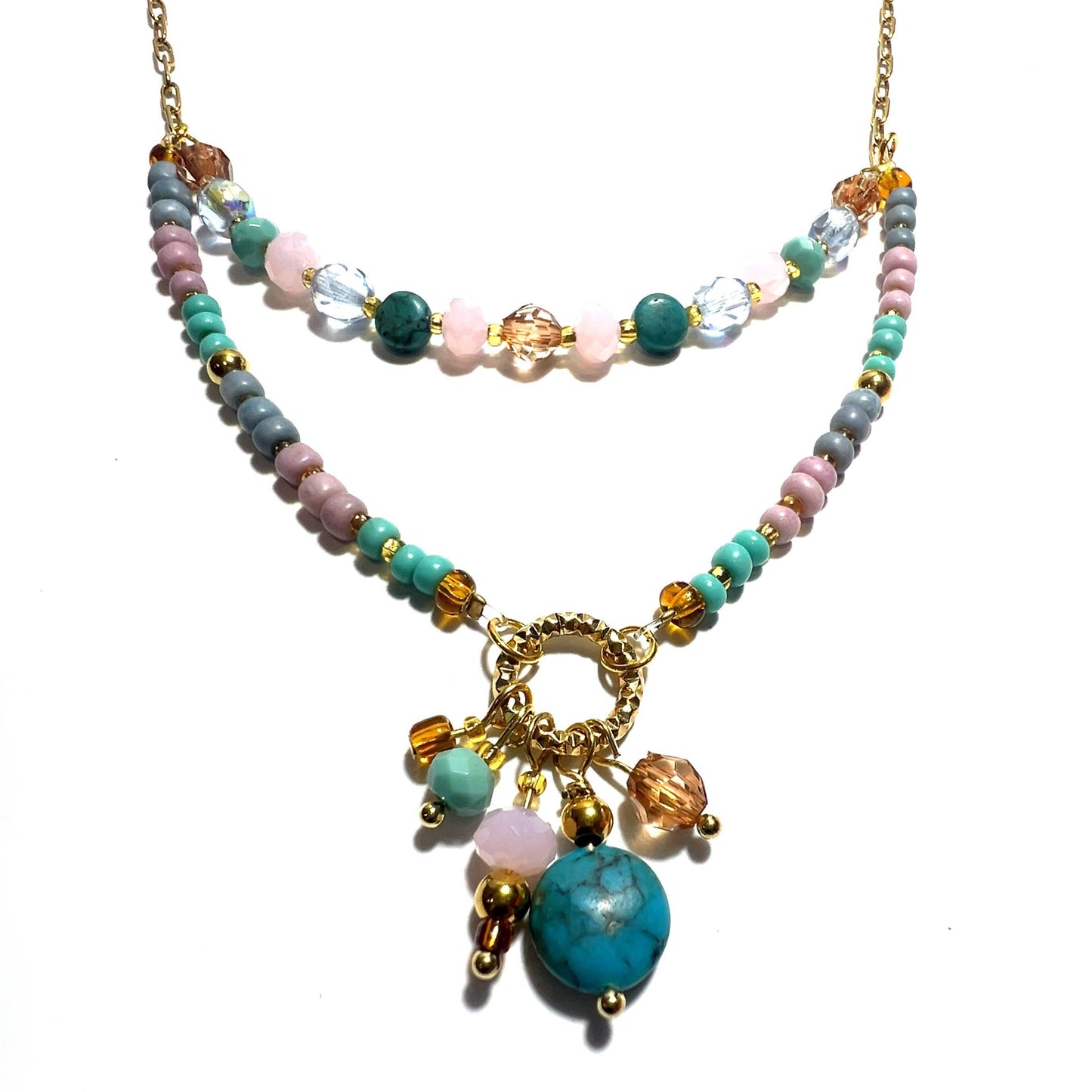 Double Layer Multi-Color Necklace