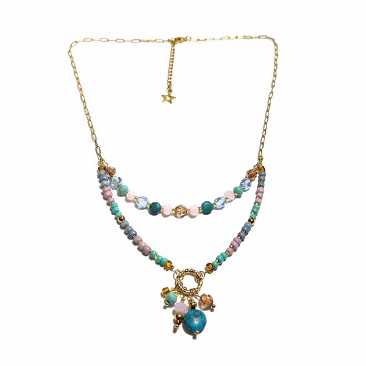 Double Layer Multi-Color Necklace