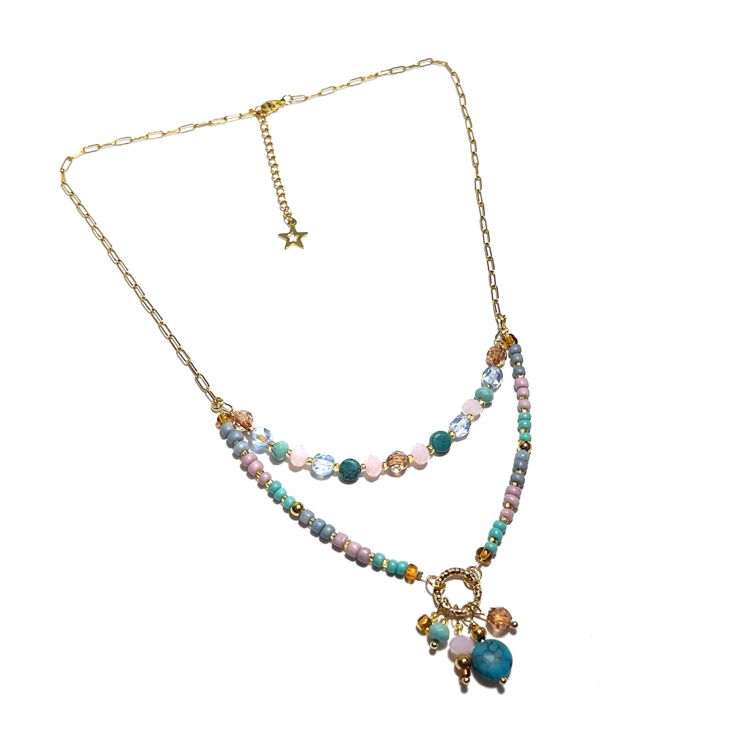 Double Layer Multi-Color Necklace